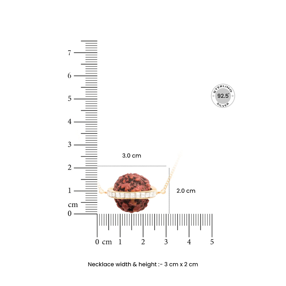 Silver 92.5 Sitayan Rudraksh Necklace