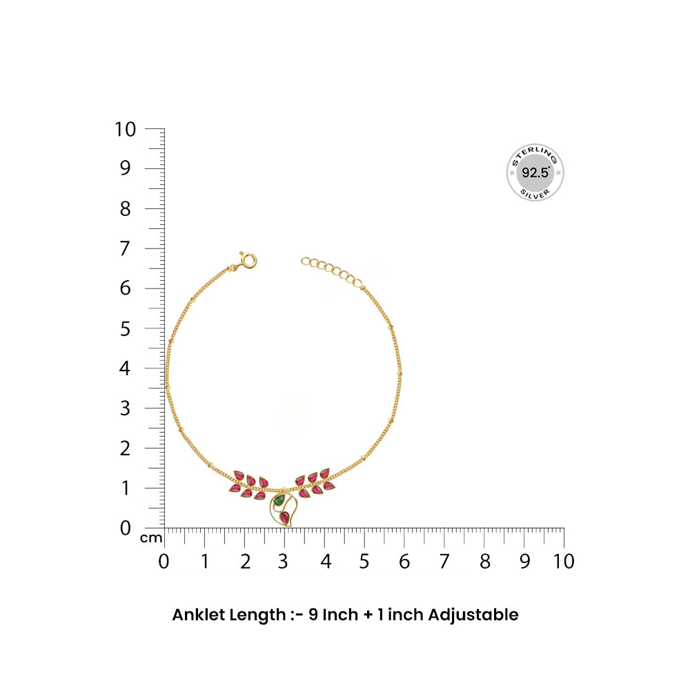 Single Gorgeous Silver 92.5 Aam Ras Anklet