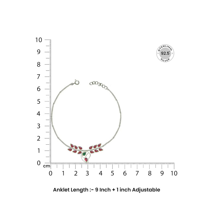 Single Gorgeous Silver 92.5 Aam Ras Anklet