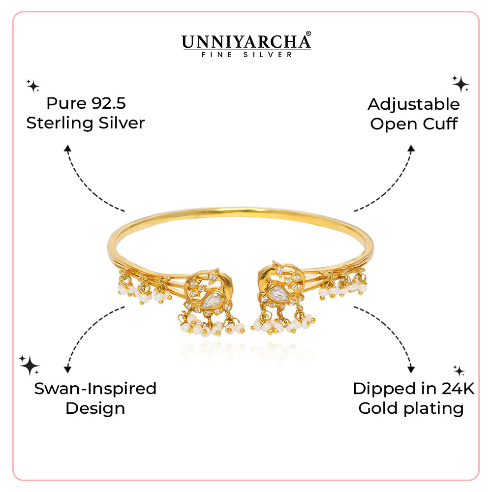 Silver Swan Pearl Cuff