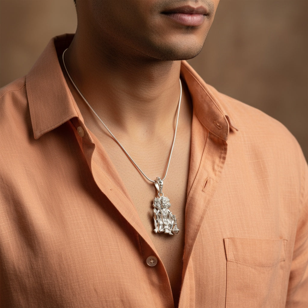 925 Silver Panchmukhi Hanuman Pendant