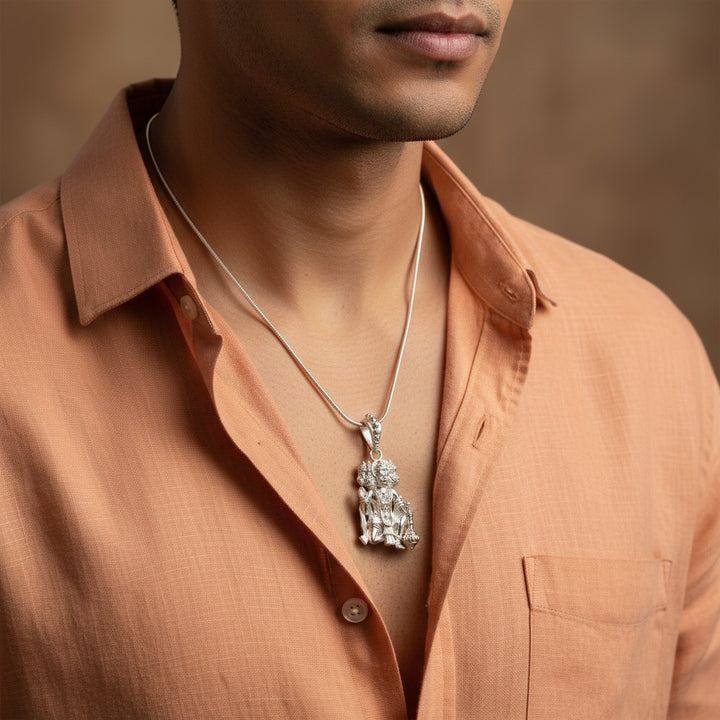 925 Silver Panchmukhi Hanuman Pendant