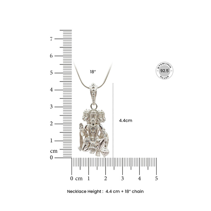 925 Silver Panchmukhi Hanuman Pendant