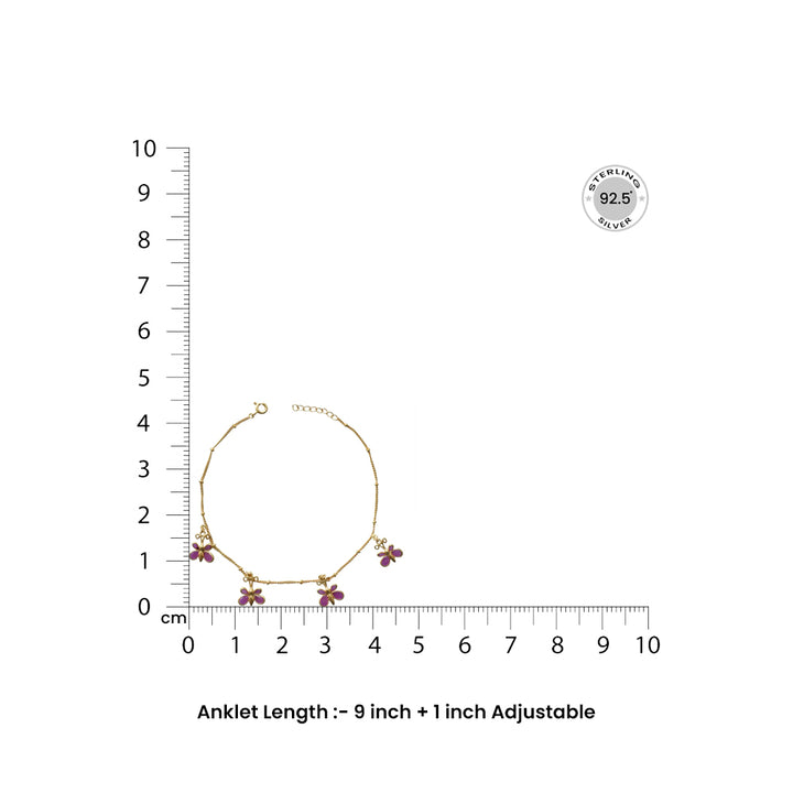 Silver butterfly anklet