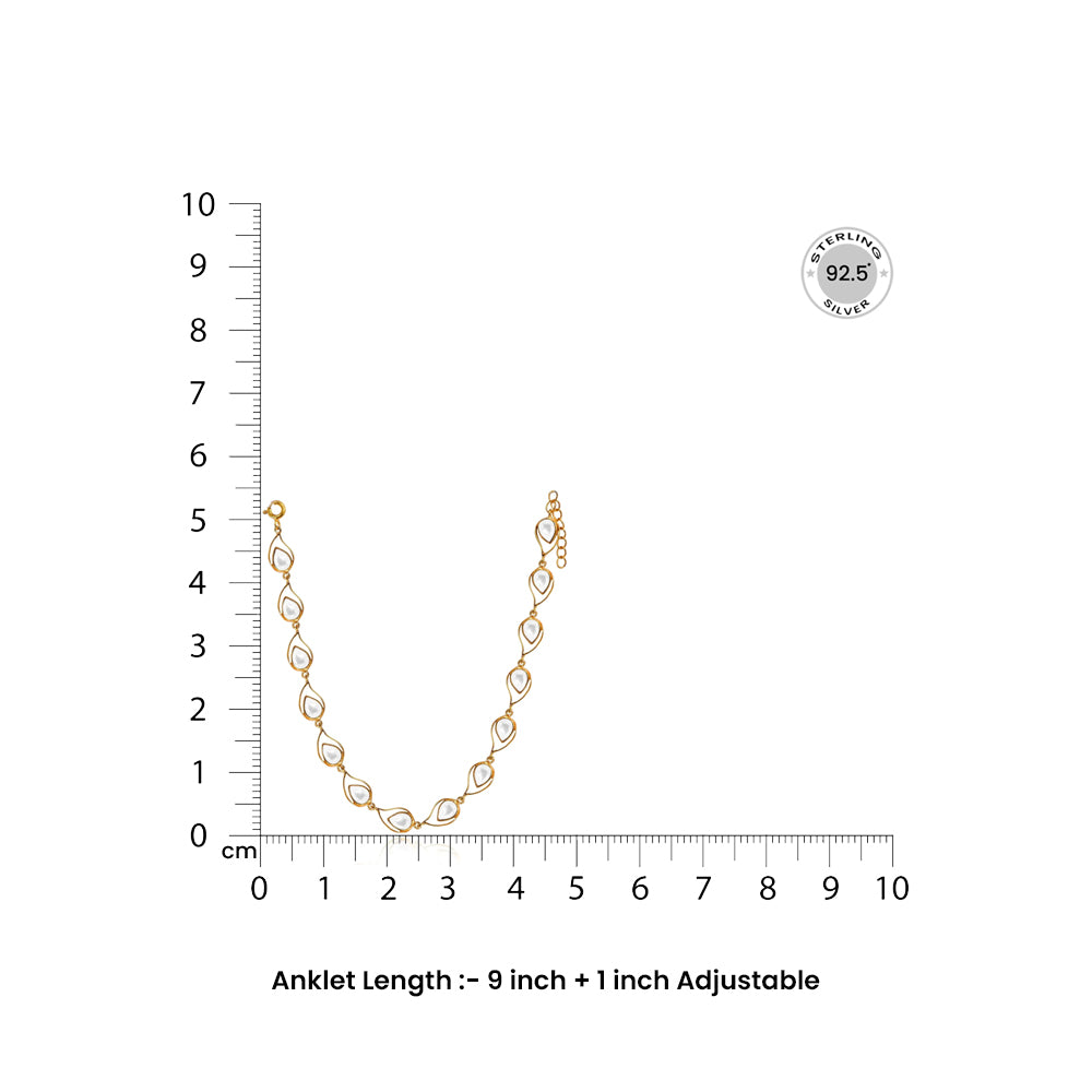 Silver 92.5 Aam Ras Anklet