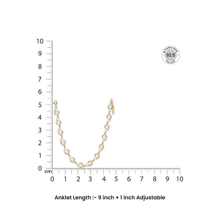 Silver 92.5 Aam Ras Anklet