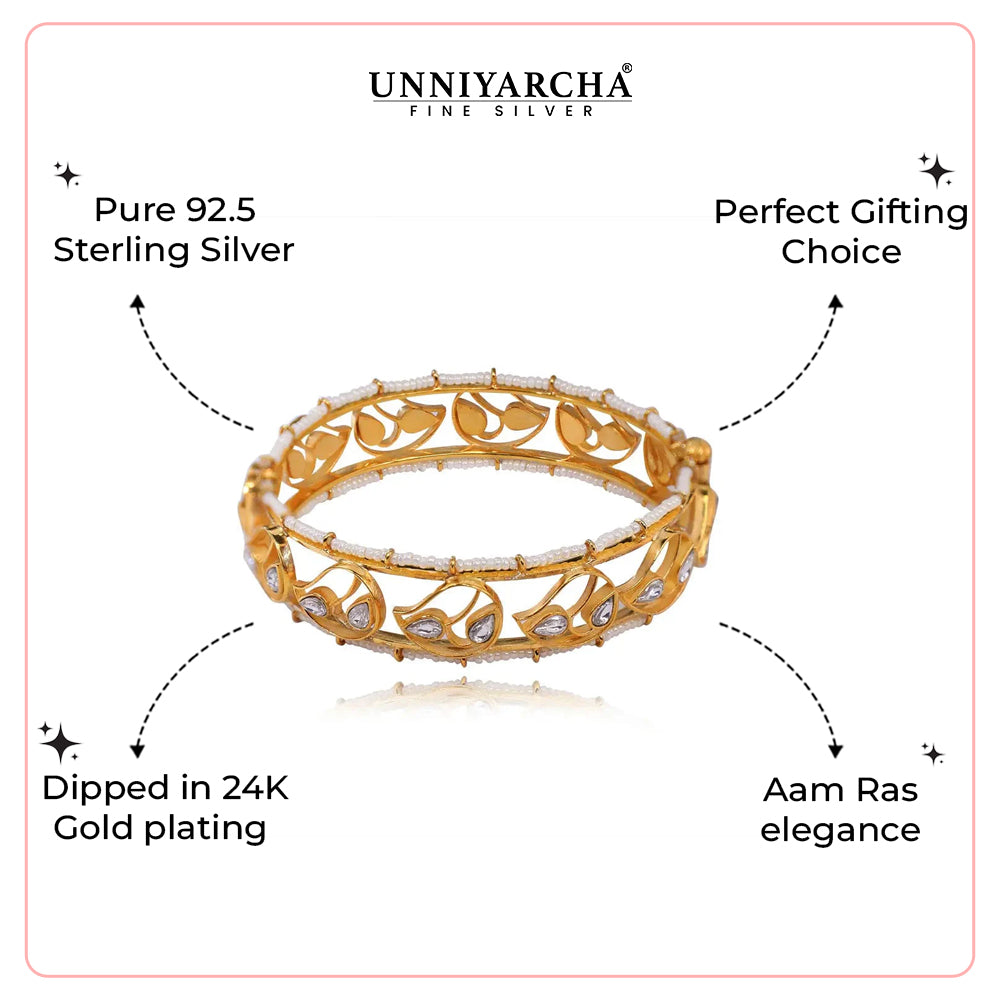 Silver 92.5 Aam Ras Bangle