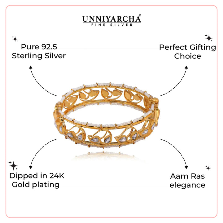 Silver 92.5 Aam Ras Bangle