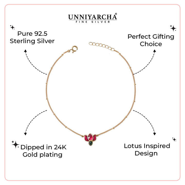 925 Sterling Silver Lotus Bracelet