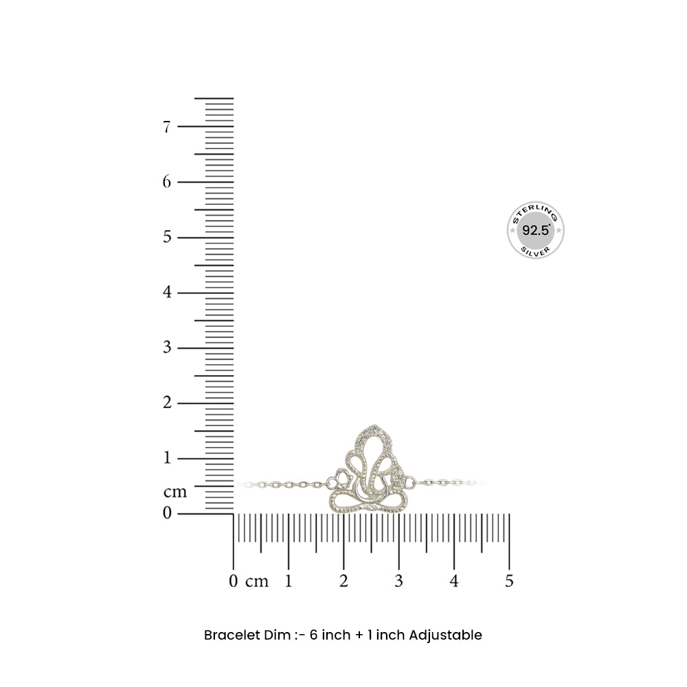 Silver Siddhi 925 Silver Ganesha Bracelet