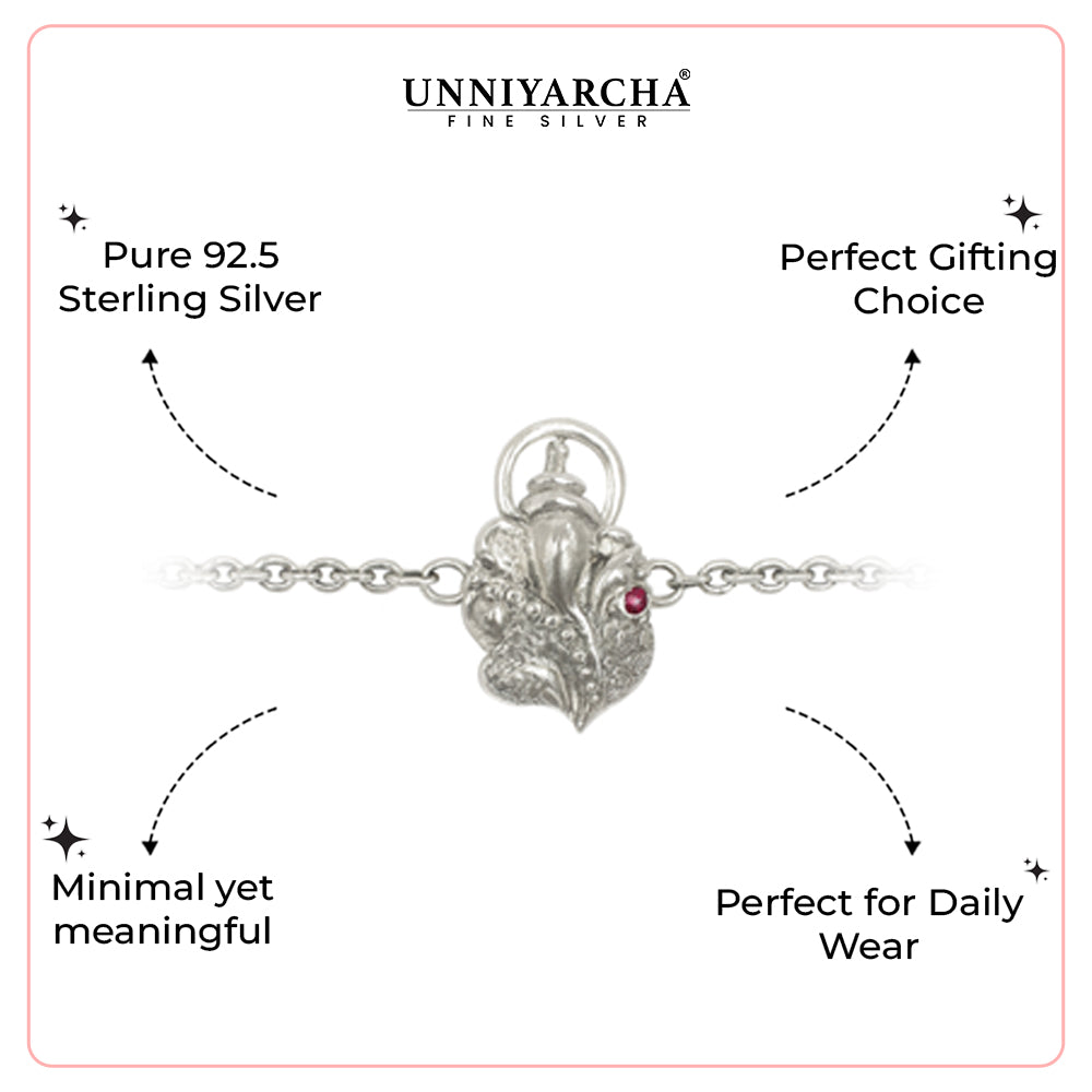 Aarshva Grace 925 Silver Trishul Bracelet