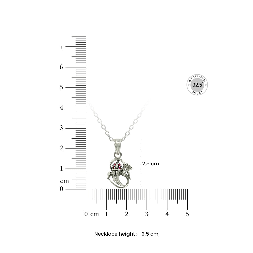 Divine Aura 925 Silver Om Ganesha Pendant