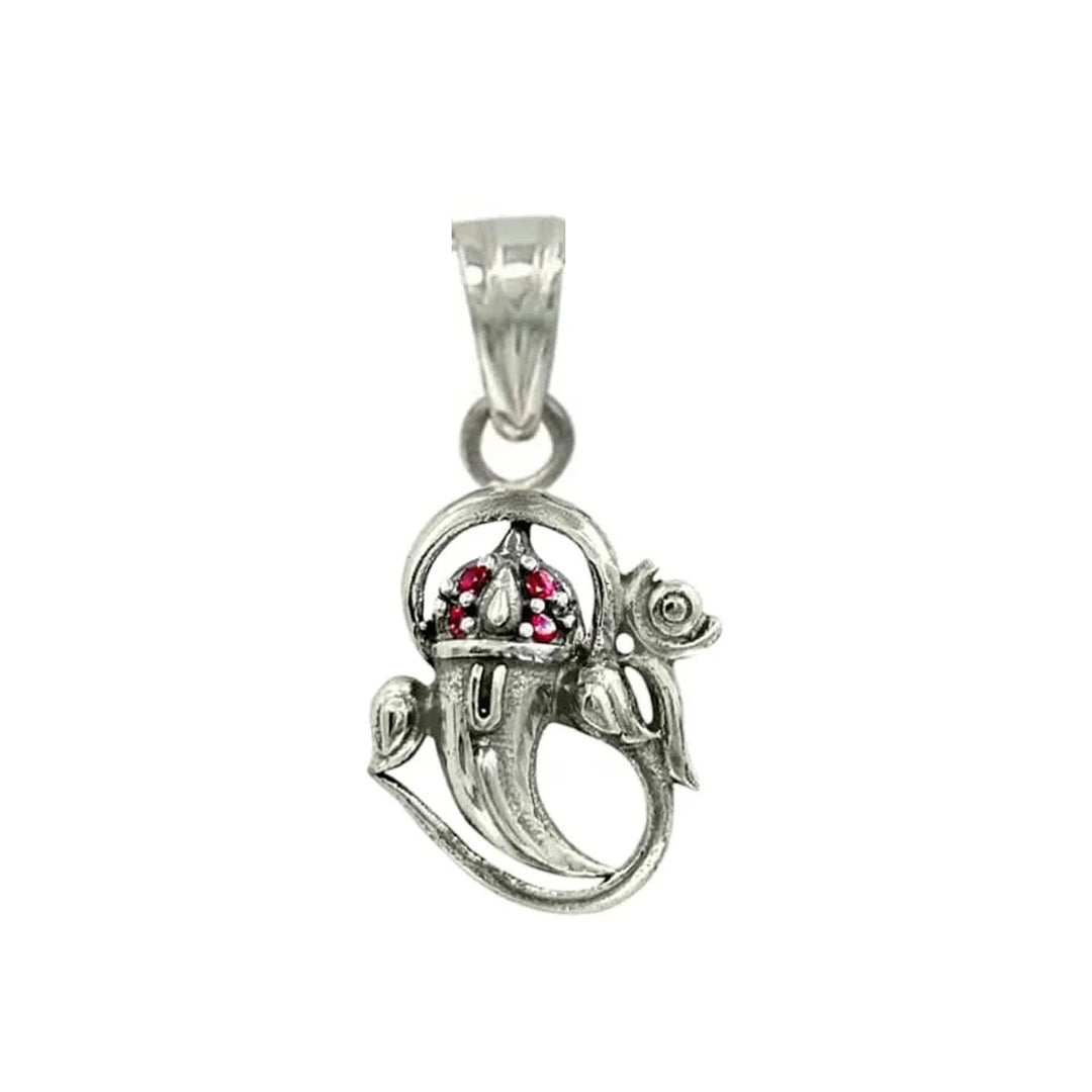 Divine Aura 925 Silver Om Ganesha Pendant