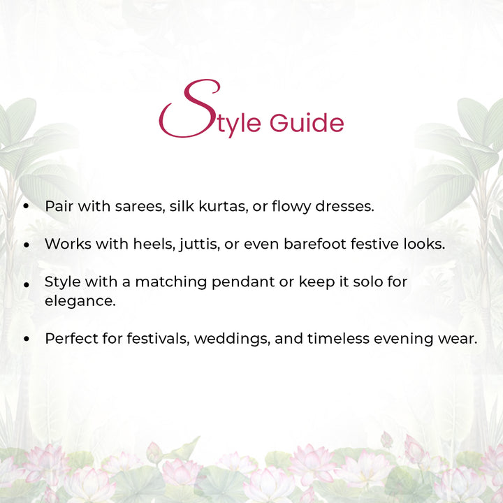 92.5 Sterling Silver Lotus Stud Earring