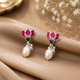 92.5 Sterling Silver Lotus Stud Earring2