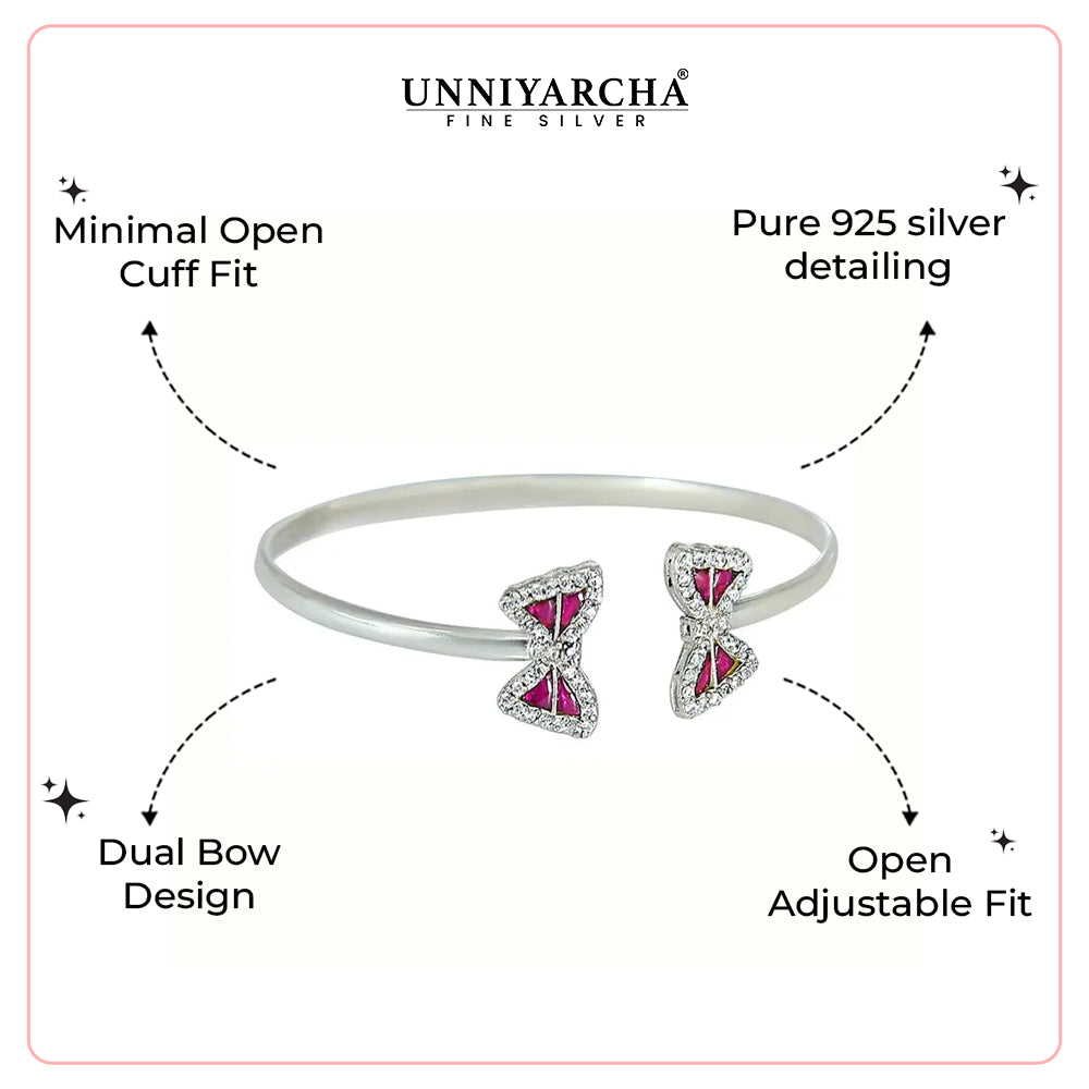 Silver Oxidised butterfly cuff