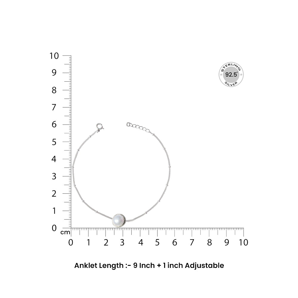 Pearl Silver 92.5 Anklet