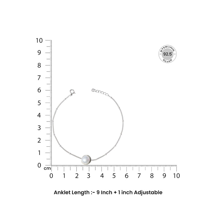 Pearl Silver 92.5 Anklet