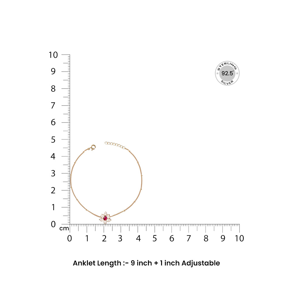 Gold Plated Silver 92.5 Anklet