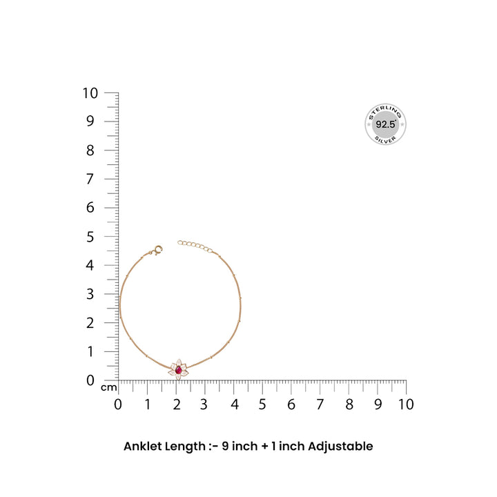 Gold Plated Silver 92.5 Anklet