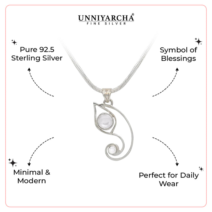 Men's Silver 92.5 Ganesha Pendant