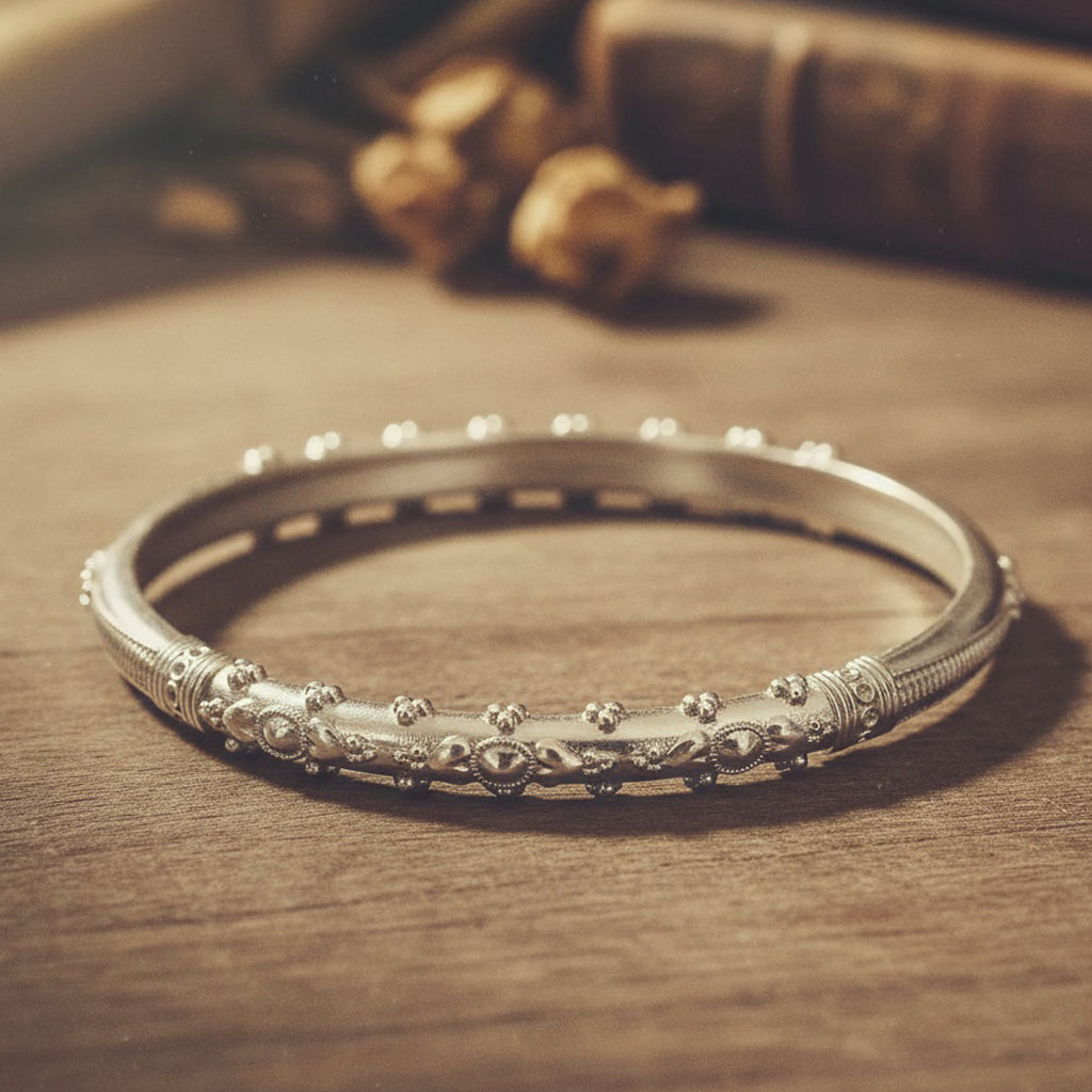 Silver Classic  Plated Bangle(Single)