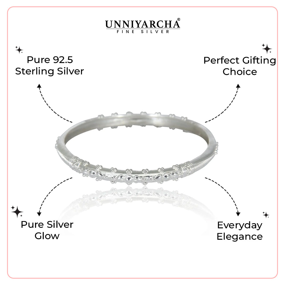 Silver Classic  Plated Bangle(Single)