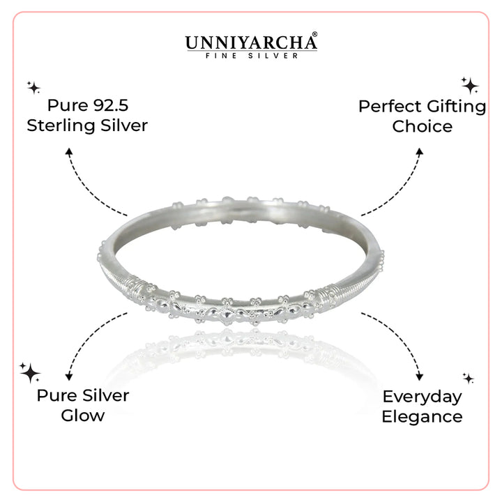 Silver Classic  Plated Bangle(Single)