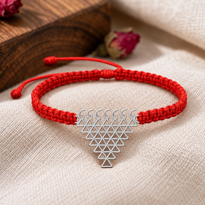 Unniyarcha 925 Pure Silver 7 Line Saraswati Yantra bracelet