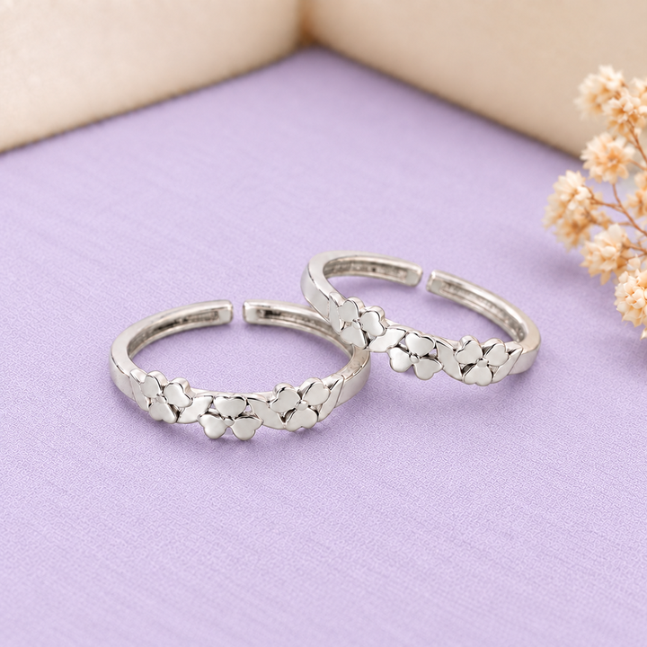 Silver 925 Trio Spark Toe Rings