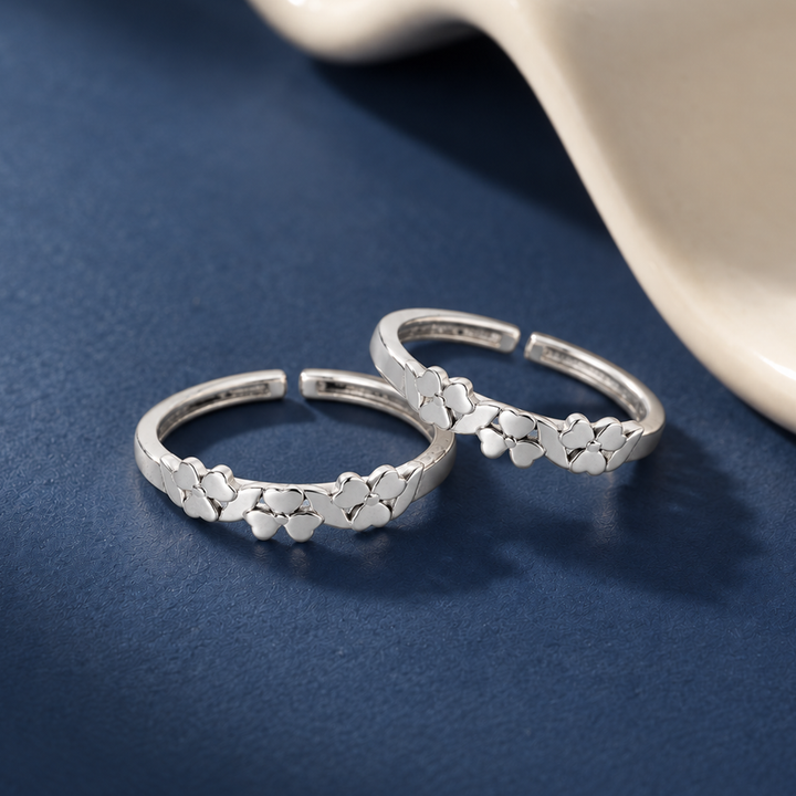 Silver 925 Trio Spark Toe Rings