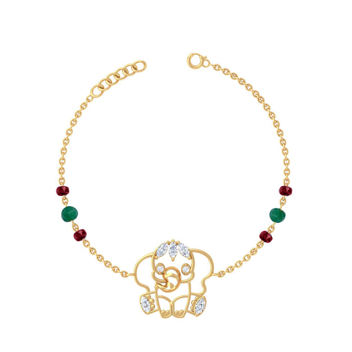 925 Pure Silver Elephant Charm Bracelet