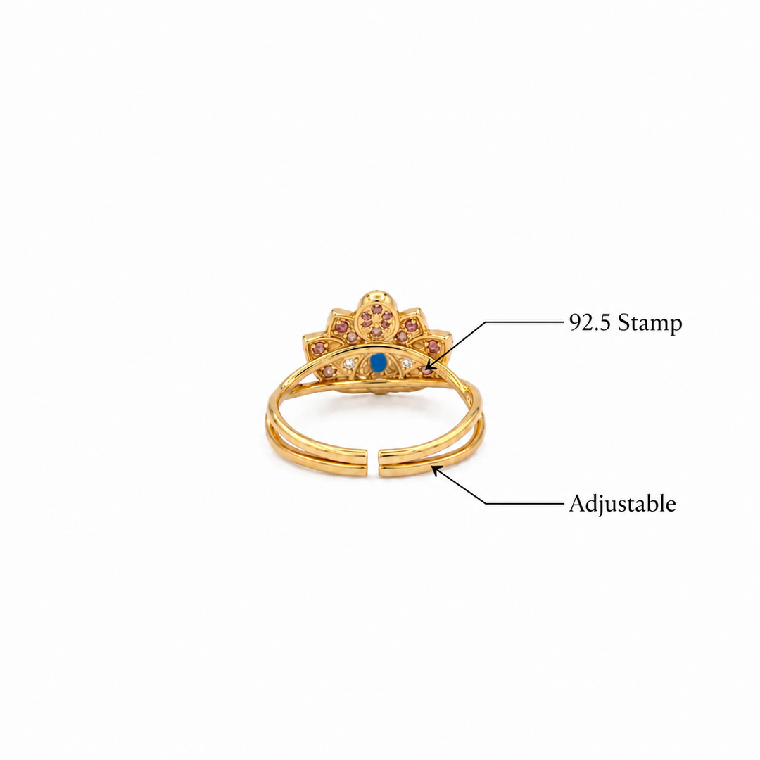 Silver 925 Lotus Nazariya Ring
