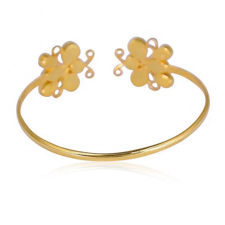 Silver Kundan Butterfly Bangle