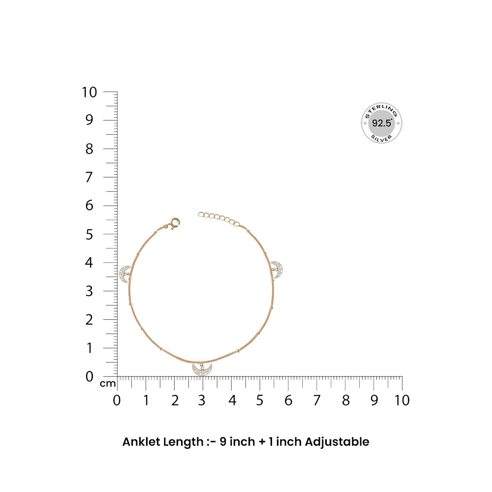 Silver 92.5 Chand Motif Anklets