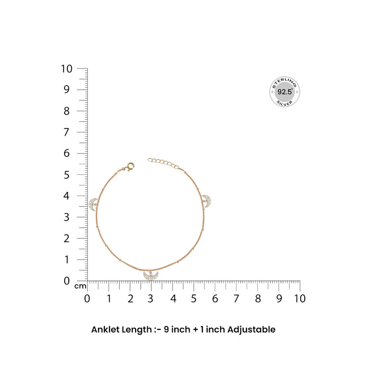 Silver 92.5 Chand Motif Anklets