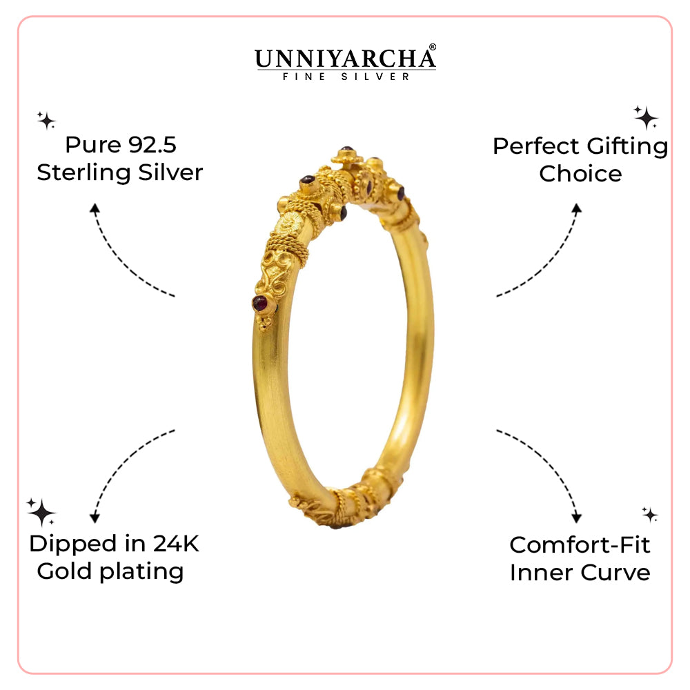 Silver Gold Plated Classic Heirloom Bangle