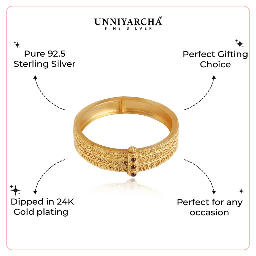 Silver Coorgi Antique Bangle