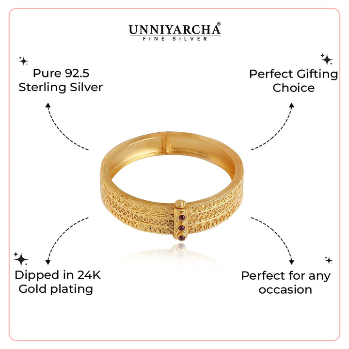 Silver Coorgi Antique Bangle