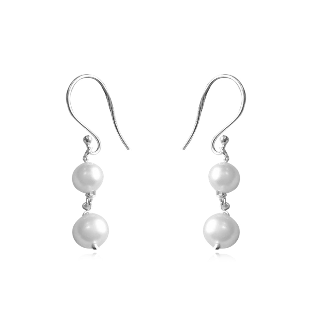 Silver Pearl Earring