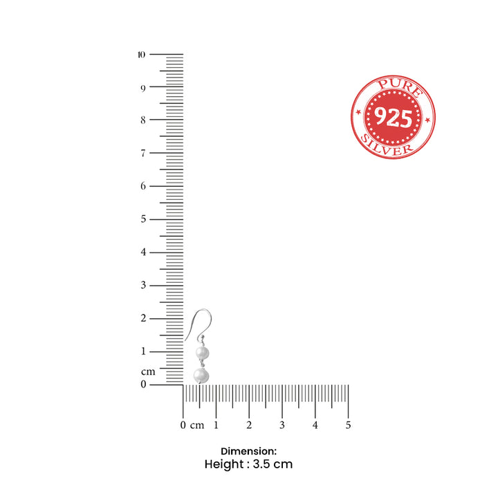 Silver Pearl Earring