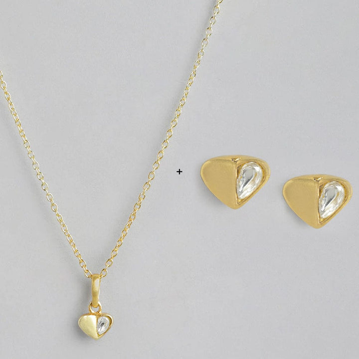 92.5 Silver Kundan heart Necklace