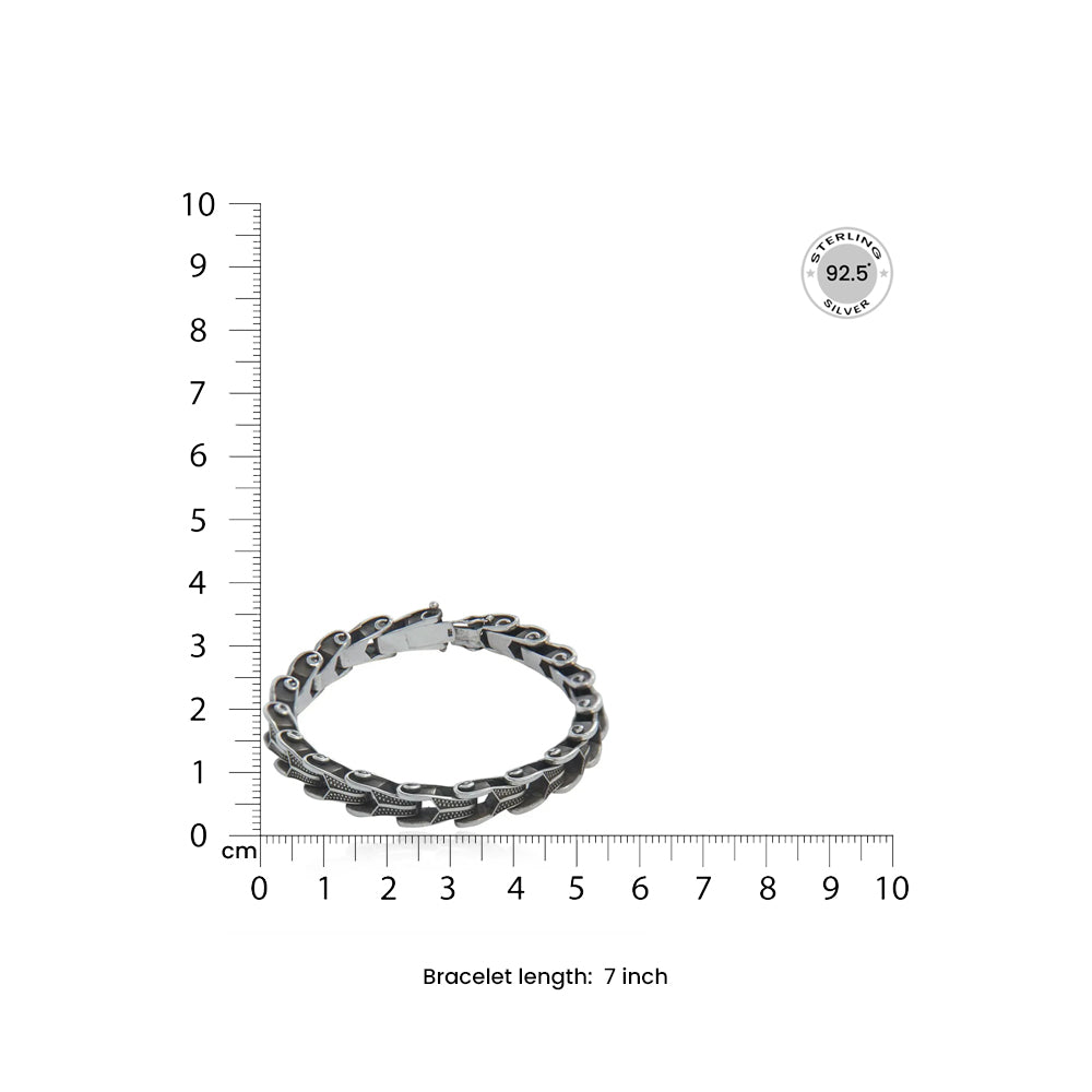 Silver Men's Stylish Bracelet