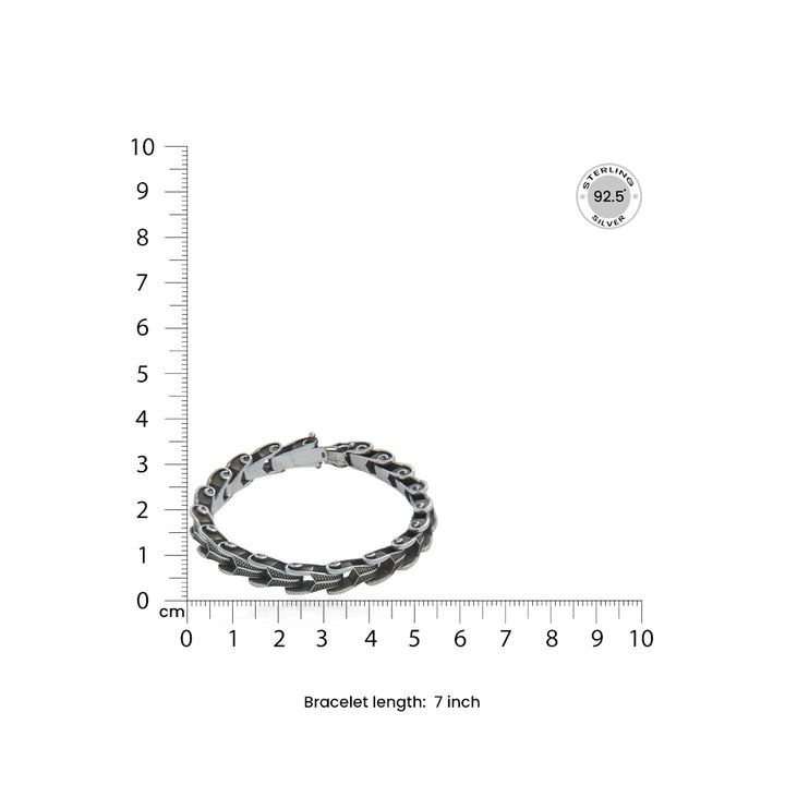 Silver Men's Stylish Bracelet