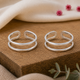 925 Sterling Silver Double Wired Toe Ring (Pair)