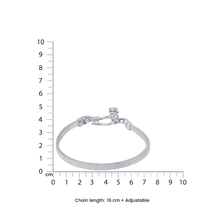 Sleek Flat Chain Silver 92.5 Men's Bracelet
