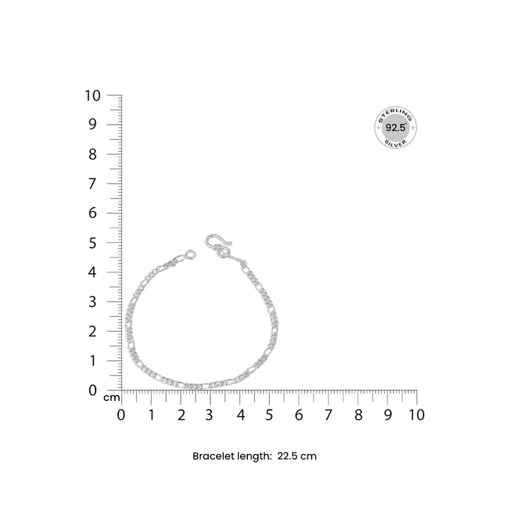 Sleek Cuban Links Silver Men's Bracelet