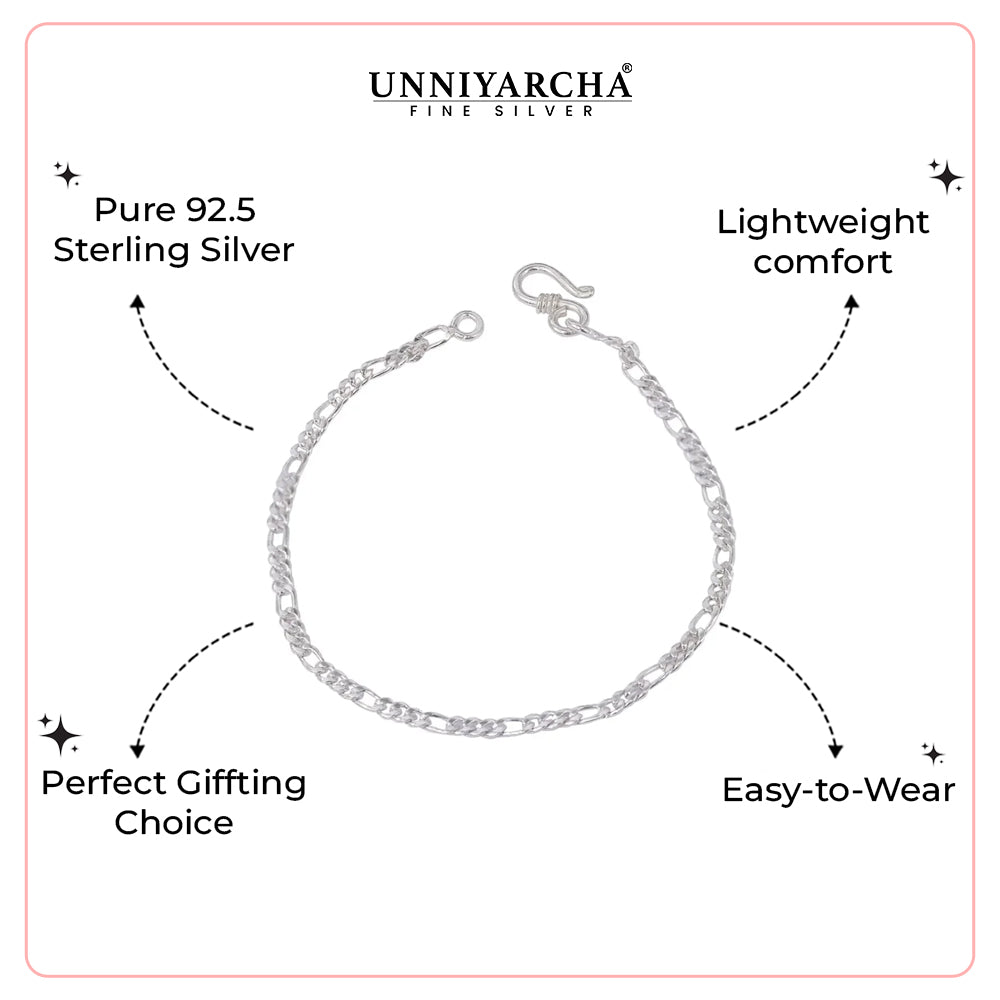 Sleek Cuban Links Silver Men's Bracelet