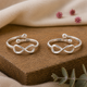 92.5 Sterling Silver Infinity Toe Ring (Pair)
