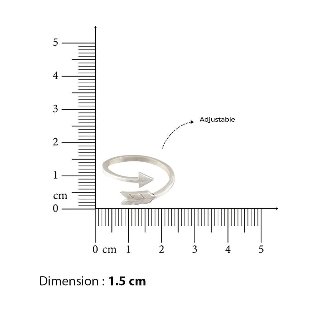 Arrow Design Sterling Silver Toe Ring (Pair)